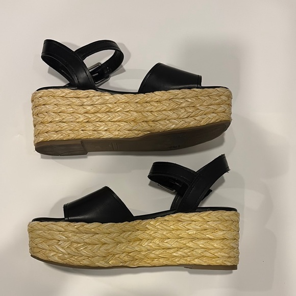 Black Jellard  Espadrille Platform Sandals by Marc Fisher- size 8.5M - Picture 6 of 9